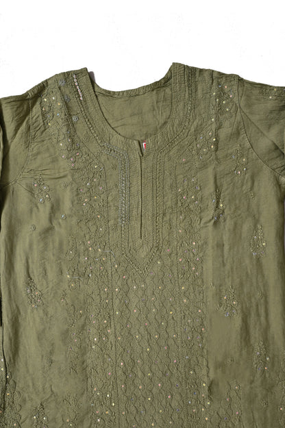 Office-Ready Musleen Chikankari Kurti – Subtle Yet Stylish