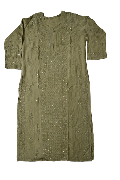 Office-Ready Musleen Chikankari Kurti – Subtle Yet Stylish