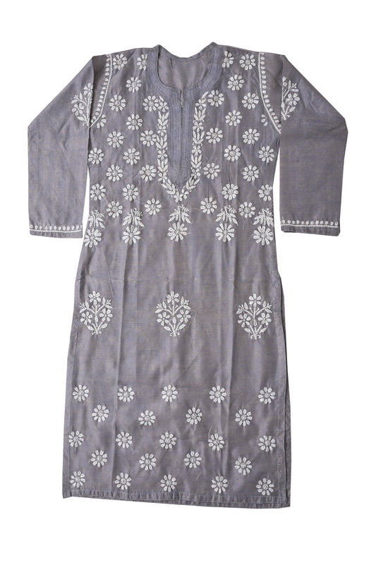 Elegant Lucknowi Chikankari Cotton Kurti for Women